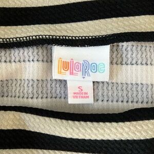 Never Worn size Small LulaRoe pencil skirt black & gray striped